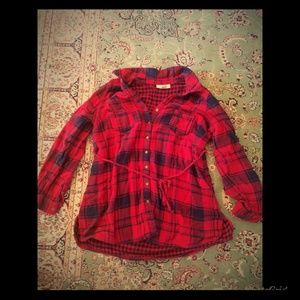 Motherhood Maternity Flannel Top